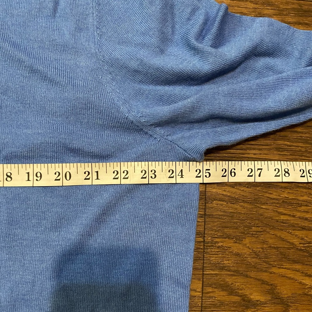 Club Room Light Blue V-Neck Sweater - Picture 3 of 6